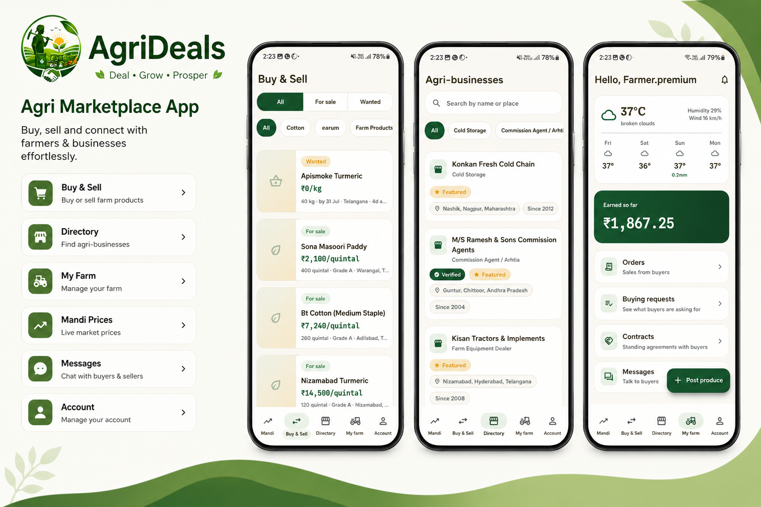 AgriDeals agri-commerce platform banner